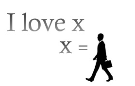 I love x X=人