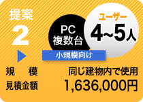 提案2 小規模向け　御見積合計金額　1,636,000円